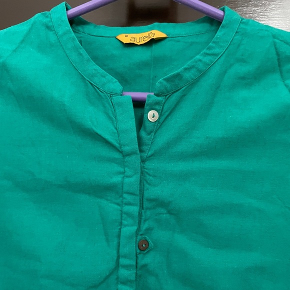 Green Cotton Kurti - Picture 3 of 12